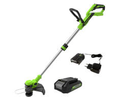 Триммер Greenworks G24LT30k4 Gen 2, 24v, 30 см, в комплекте с АКБ 4 А·ч и ЗУ (аккумуляторный)