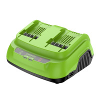 Ультрабыстрое двойное зарядное устройство Greenworks G24X2C8, 24V, 8A 