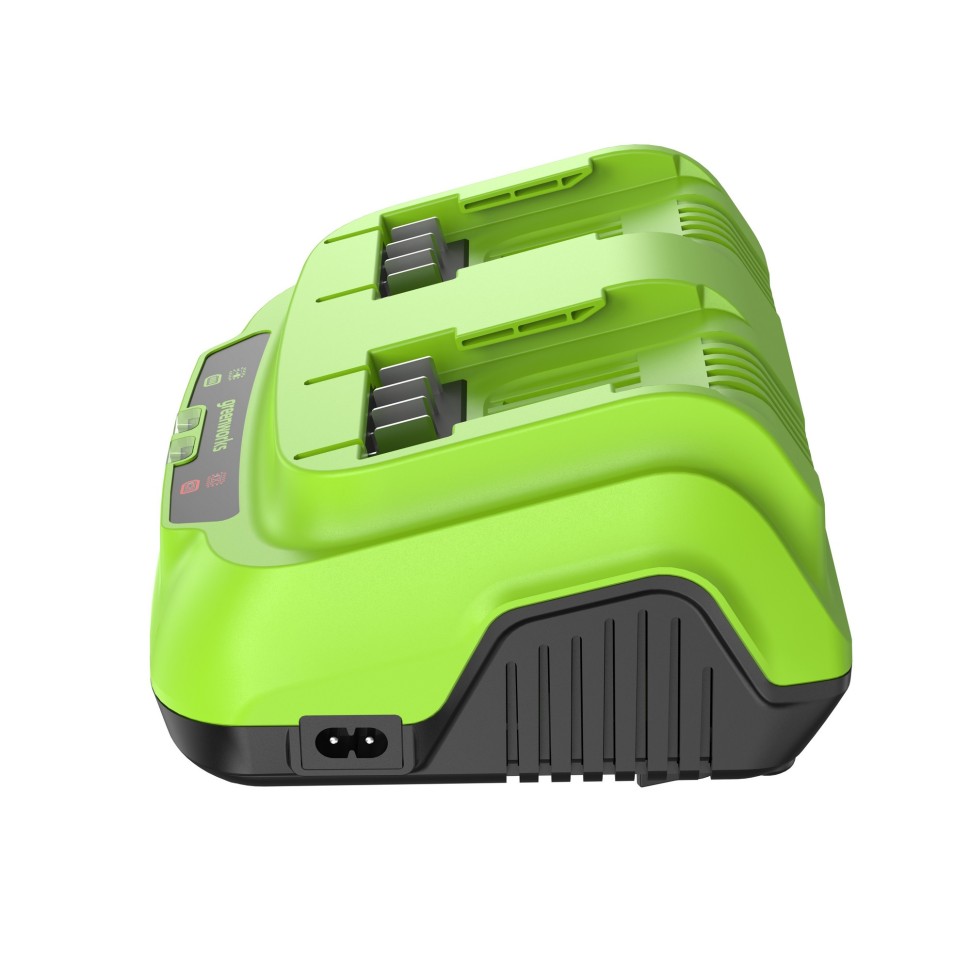 Ультрабыстрое двойное зарядное устройство Greenworks G24X2C8, 24V, 8A 