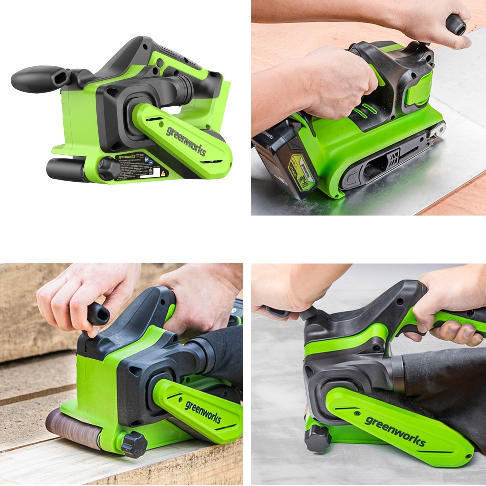 Ленточная шлифовальная машина Greenworks G24BS, 24v, без АКБ и ЗУ (аккумуляторная)