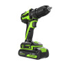 Дрель-шуруповерт акк. Greenworks DD345, 24V, б/щет, 27/45 Нм,13мм,1х2Ач,ЗУ,коробка
