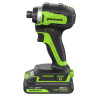 Винтоверт ударный акк. Greenworks ID3170, 24V, б/щет, 0-3200об/мин, 4000 уд/мин, HEX 1/4, 170Нм,2х2Ач,ЗУ,коробка