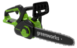 Цепная пила Greenworks G24CS25k2 Gen 2, 24v, 25 см, в комплекте с АКБ 2 А·ч и ЗУ (аккумуляторная)