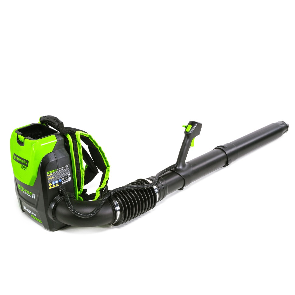 Ранцевый воздуходув Greenworks GD60BPB, 60v, 225 км/ч, без АКБ и ЗУ (аккумуляторный)
