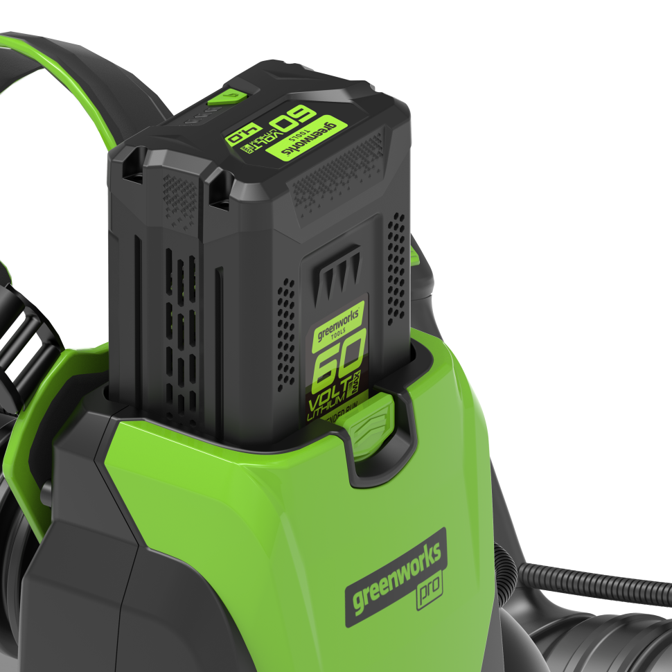 Ранцевый воздуходув Greenworks GD60BPB, 60v, 225 км/ч, без АКБ и ЗУ (аккумуляторный)