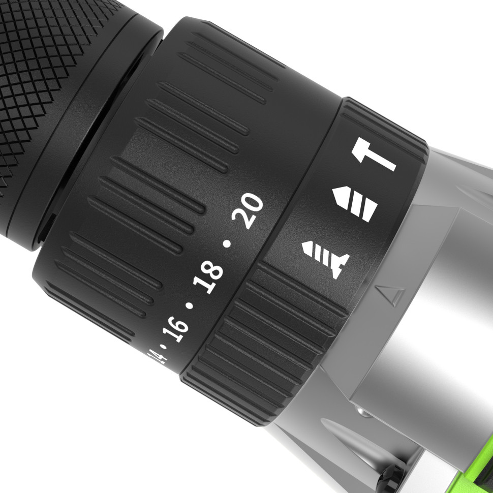 Ударная дрель-шуруповерт Greenworks GD24DD60k2, 24v, 60 Нм, в комплекте АКБ 2 А·ч и ЗУ (аккумуляторная, кейс)