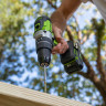 Ударная дрель-шуруповерт Greenworks GD24DD60k2, 24v, 60 Нм, в комплекте АКБ 2 А·ч и ЗУ (аккумуляторная, кейс)
