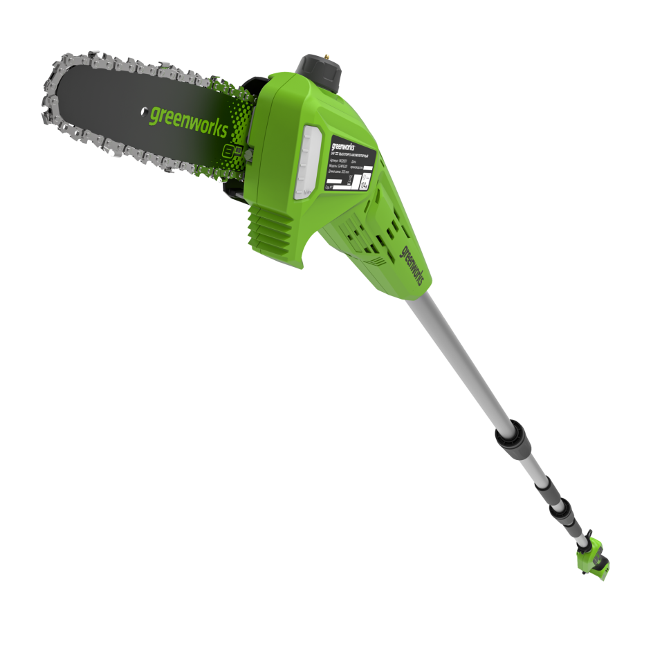 Высоторез/Сучкорез аккумуляторный GreenworksG24PS201, 24V, 20 см, без АКБ и ЗУ 