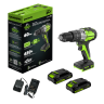 Дрель-шуруповерт ударная акк. Greenworks GD24DD60, 24V, б/щет, 30/60Нм,2х2Ач,ЗУ,коробка