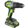 Дрель-шуруповерт ударная акк. Greenworks GD24DD60, 24V, б/щет, 30/60Нм,2х2Ач,ЗУ,коробка
