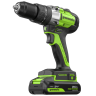 Дрель-шуруповерт ударная акк. Greenworks GD24DD60, 24V, б/щет, 30/60Нм,2х2Ач,ЗУ,коробка