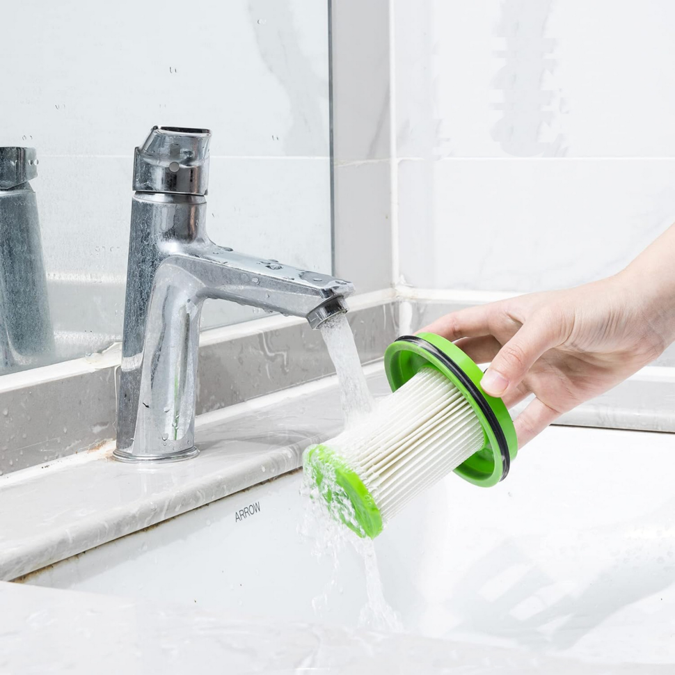 Аккумуляторный вертикальный пылесос Greenworks SV24360k2, 24v, 250 Вт, 17 кПа, 3 насадки, белый+серебро, в комплекте с АКБ 2 А·ч и ЗУ