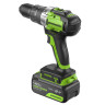Дрель-шуруповерт ударная акк. Greenworks GD24DD60, 24V, б/щет, 30/60Нм,1х4Ач,ЗУ,коробка