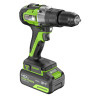 Дрель-шуруповерт ударная акк. Greenworks GD24DD60, 24V, б/щет, 30/60Нм,1х4Ач,ЗУ,коробка