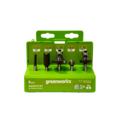 Набор фрез 6,5 мм (5 шт.) для фрезера Greenworks, Арт.2953207