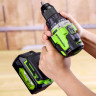 Дрель-шуруповерт акк. Greenworks GD24DD90, 24V, б/щет, 45/90Нм,2x4Ач,ЗУ,коробка