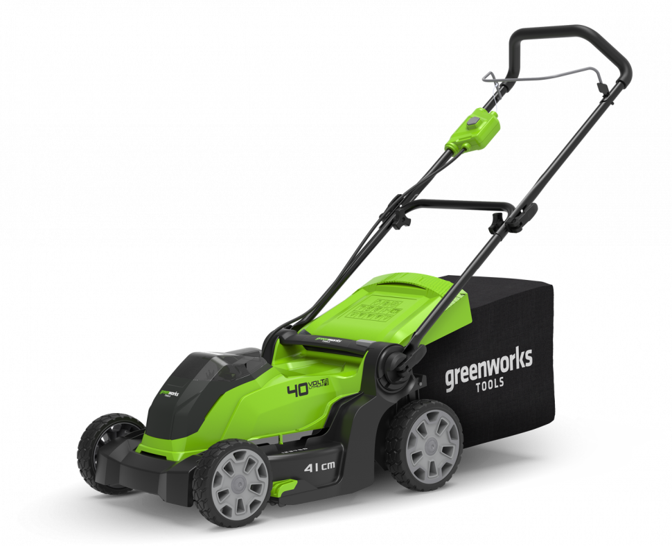 Аккумуляторная газонокосилка Greenworks G40LM41K4, 40v, 41 см, АКБ 4 А·ч и ЗУ