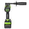 Аккумуляторная ударная дрель-шуруповерт Greenworks GD24DD140k4, 24v, 140 Нм, Anti-kickback, в комплекте АКБ 4 А·ч и ЗУ