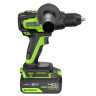 Аккумуляторная ударная дрель-шуруповерт Greenworks GD24DD140k4, 24v, 140 Нм, Anti-kickback, в комплекте АКБ 4 А·ч и ЗУ