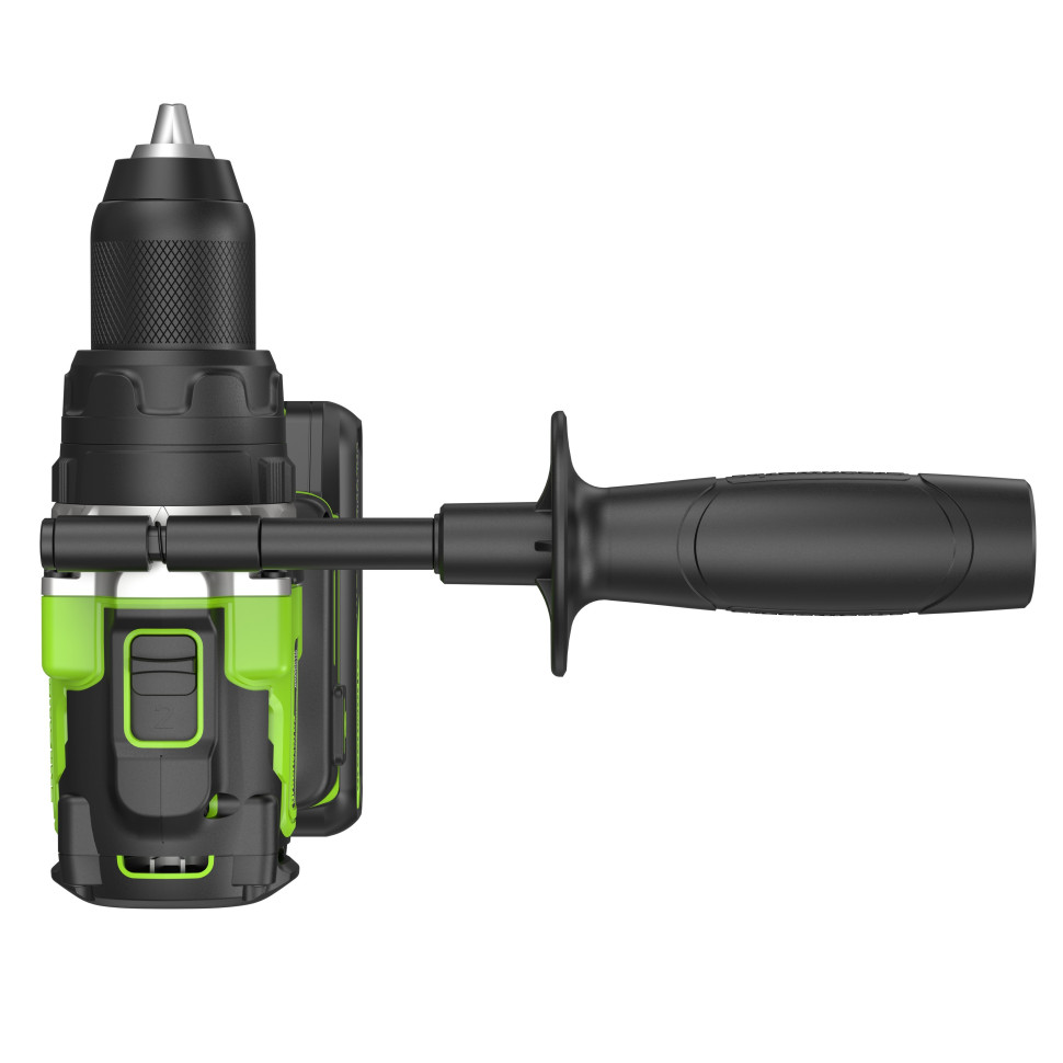 Аккумуляторная ударная дрель-шуруповерт Greenworks GD24DD140k4, 24v, 140 Нм, Anti-kickback, в комплекте АКБ 4 А·ч и ЗУ