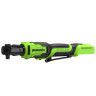 Гайковерт-трещотка акк. Greenworks GD24RW, 24V,б/щет,0-250об/мин, 1/2", 80Нм, 70 мм,1x2Ач,ЗУ,сумка,коробка