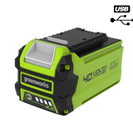 Аккумулятор с USB разъемом Greenworks G40USB2, 40v, li-ion, 2 А·ч