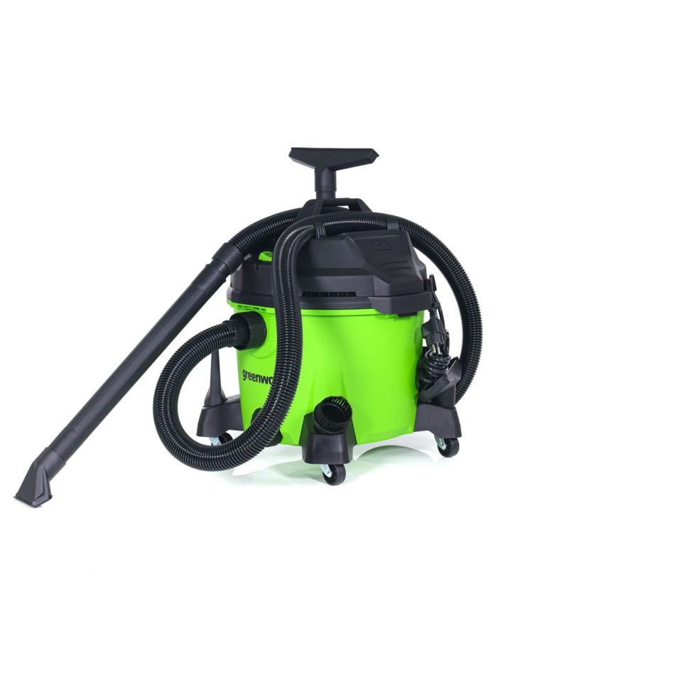 Строительный пылесос Greenworks G120WDV, 220v, 1.3 кВт (сетевой)