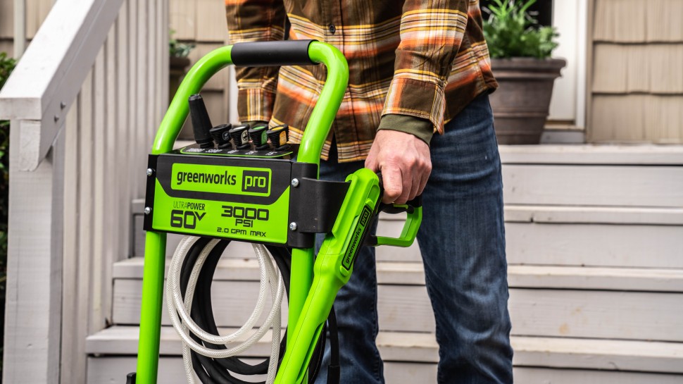 Мойка высокого давления Greenworks GDPW60DP, 60v, 250 бар, без АКБ и ЗУ (аккумуляторная)