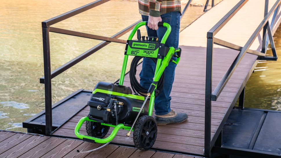 Мойка высокого давления Greenworks GDPW60DP, 60v, 250 бар, без АКБ и ЗУ (аккумуляторная)