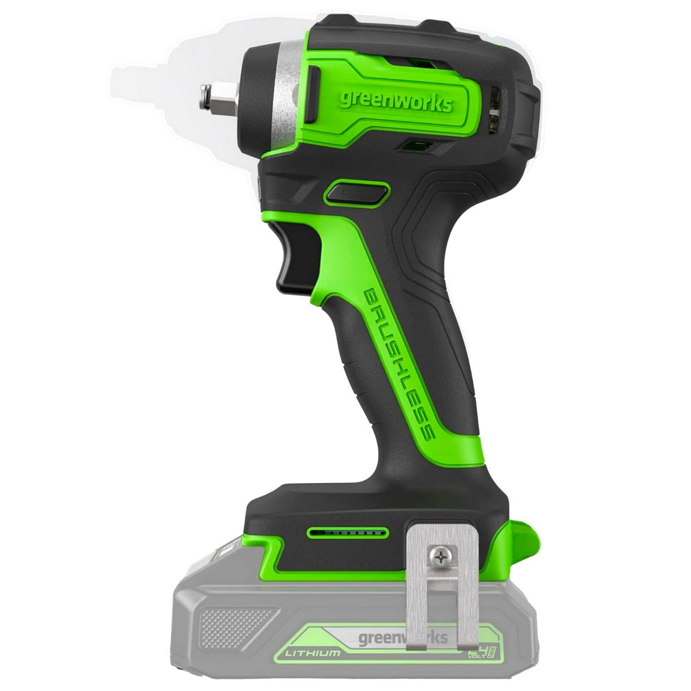 Гайковерт ударный акк. Greenworks G24IW200, 24V,б/щет, 3/8'', 200Нм, 1х4Ач,ЗУ,коробка