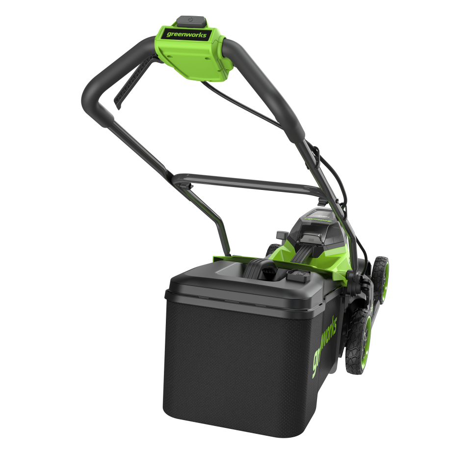 Аккумуляторная газонокосилка Greenworks GD24X2LM361k16, 2х24v (48v), нож 36 см, (1.4 кВт, 1.9 л.с.), в комплекте с двумя АКБ 8 А·ч и двойное ЗУ