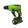 Перфоратор Greenworks GD24SDS1k2, 24v, 1,2 Дж, в комплекте с АКБ 2 А·ч и ЗУ (аккумуляторный)