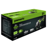 Угловая шлифовальная машина акк. Greenworks GD24AG, 24V, б/щет, 125 мм, 10500 об/мин,1x4Ач,быстрое ЗУ,коробка