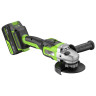 Угловая шлифовальная машина акк. Greenworks GD24AG, 24V, б/щет, 125 мм, 10500 об/мин,1x4Ач,быстрое ЗУ,коробка