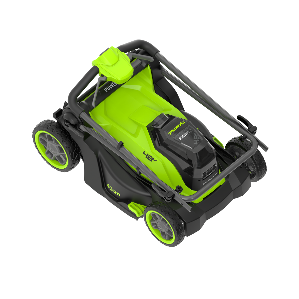 Аккумуляторная газонокосилка Greenworks GD24X2LM411k16, 2х24v (48v), нож 41 см, (1440 Вт, 1.96 л.с.), в комплекте с двумя АКБ 8 А·ч и двойное ЗУ