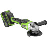 Угловая шлифовальная машина акк. Greenworks GD24AG, 24V, б/щет, 125 мм, 10500 об/мин,1x5Ач,быстрое ЗУ,коробка