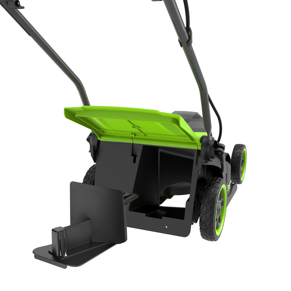 Аккумуляторная газонокосилка Greenworks GD40LM361k5, 40v, нож 36 см, (1120 Вт, 1.5 л.с.), в комплекте с АКБ 5 А·ч и ЗУ