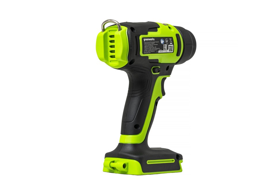 Аккумуляторный строительный термофен Greenworks G24HG, 24v, 550°С, 200 л/мин, без АКБ и ЗУ