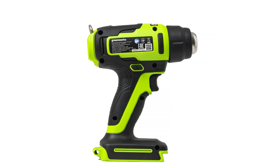 Аккумуляторный строительный термофен Greenworks G24HG, 24v, 550°С, 200 л/мин, без АКБ и ЗУ