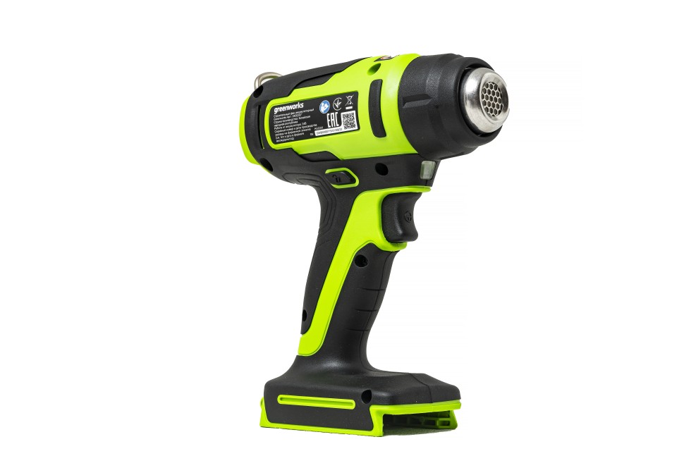 Аккумуляторный строительный термофен Greenworks G24HG, 24v, 550°С, 200 л/мин, без АКБ и ЗУ