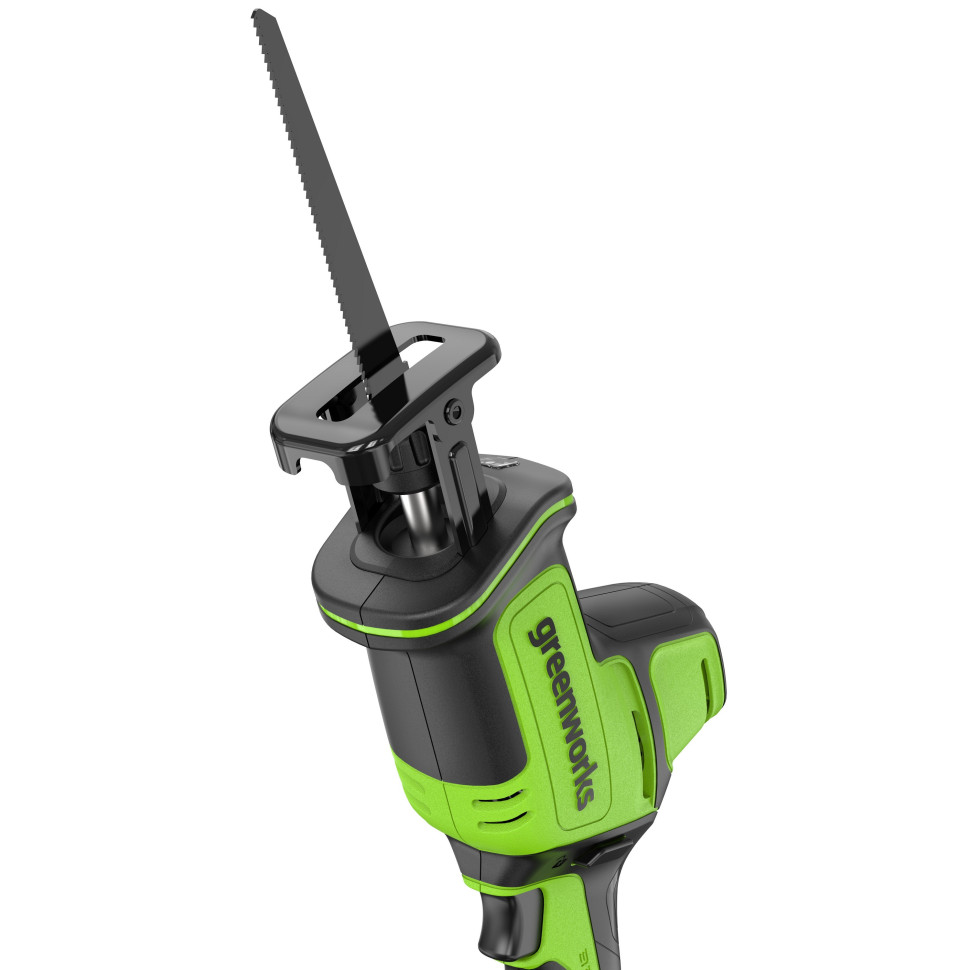 Пила сабельная акк. Greenworks GPT-CRS-25, 24V, б/щет, 0-3000/мин, рез 80 мм дер., LED, 1х4Ач,ЗУ,коробка