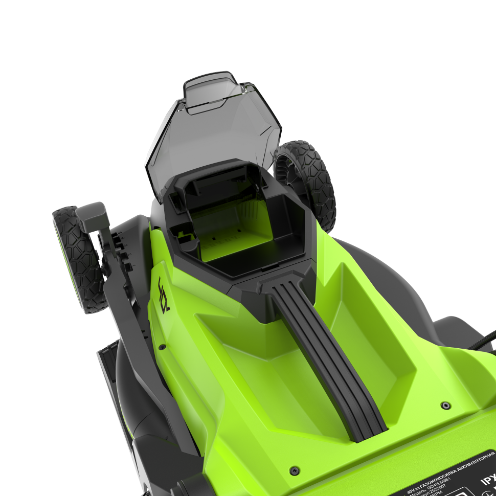 Аккумуляторная газонокосилка Greenworks GD40LM361k8, 40v, нож 36 см, (1120 Вт, 1.5 л.с.), в комплекте с АКБ 8 А·ч и ЗУ