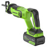 Пила сабельная акк. Greenworks GPT-BLRS-1, 24V, б/щет, 0-3000/мин, рез 115 мм дер.,1х4Ач,ЗУ,коробка