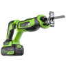 Пила сабельная акк. Greenworks GPT-BLRS-1, 24V, б/щет, 0-3000/мин, рез 115 мм дер.,1х4Ач,ЗУ,коробка