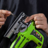 Аккумуляторный лобзик Greenworks GD24JS120, 24V, б/щет, 120 мм, 0-3500/мин, 4-ст.маятник, алю.подошва,LED,1х2Ач,ЗУ,коробка