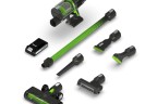  Беспроводной пылесос greenworks GD24SVk4, 24v, в комплекте с АКБ 4 А·ч и ЗУ (аккумуляторный, зеленый)