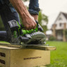 Дисковая пила акк. Greenworks GD24CS, 24V,б/щет,185х20мм, 4500 об/мин, рез 63мм,1х4Ач,ЗУ,коробка