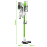 Пылесос вертикальный акк. Greenworks SV24532, 24V, б/щет, 350 Вт, 21 кПа, электрощетка, 3 насадки, LED, белый+зеленый, 1х4Ач и ЗУ