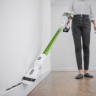 Пылесос вертикальный акк. Greenworks SV24532, 24V, б/щет, 350 Вт, 21 кПа, электрощетка, 3 насадки, LED, белый+зеленый, 1х4Ач и ЗУ