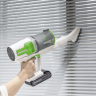 Пылесос вертикальный акк. Greenworks SV24532, 24V, б/щет, 350 Вт, 21 кПа, электрощетка, 3 насадки, LED, белый+зеленый, 1х4Ач и ЗУ